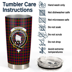Clan Tennant Tartan Crest Tumbler TU39 Clan Tennant Tartan Today   