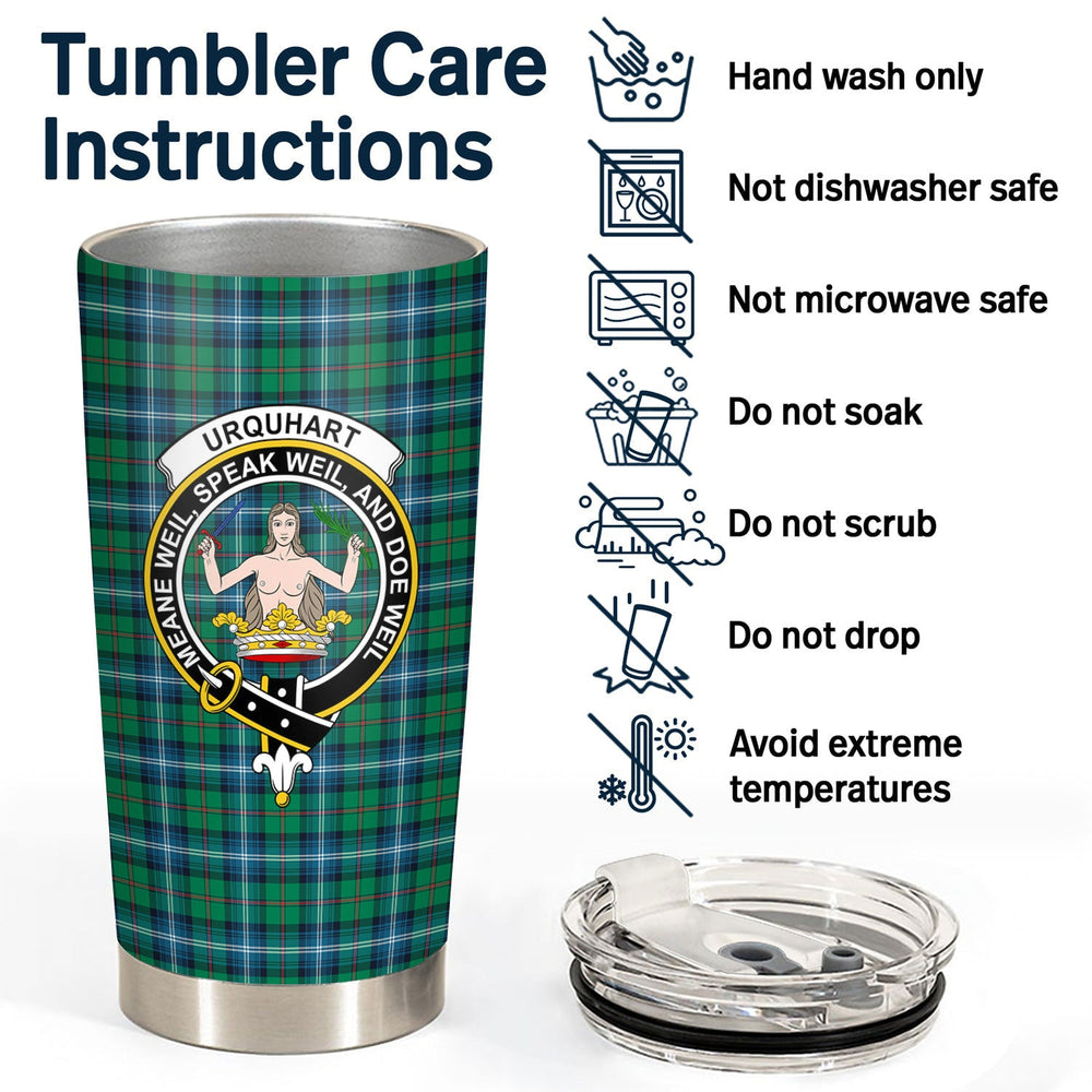 Clan Urquhart Ancient Tartan Crest Tumbler JU99 Clan Urquhart Tartan Today   
