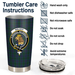 Clan Walker Hunting Tartan Crest Tumbler IS29 Clan Hall Tartan Today   