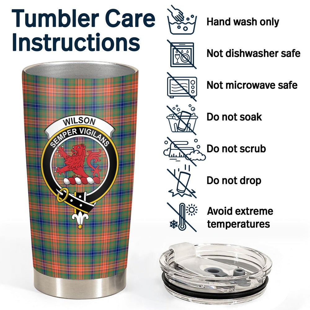 Clan Wilson Ancient Tartan Crest Tumbler EU94 Clan Wilson Tartan Today   