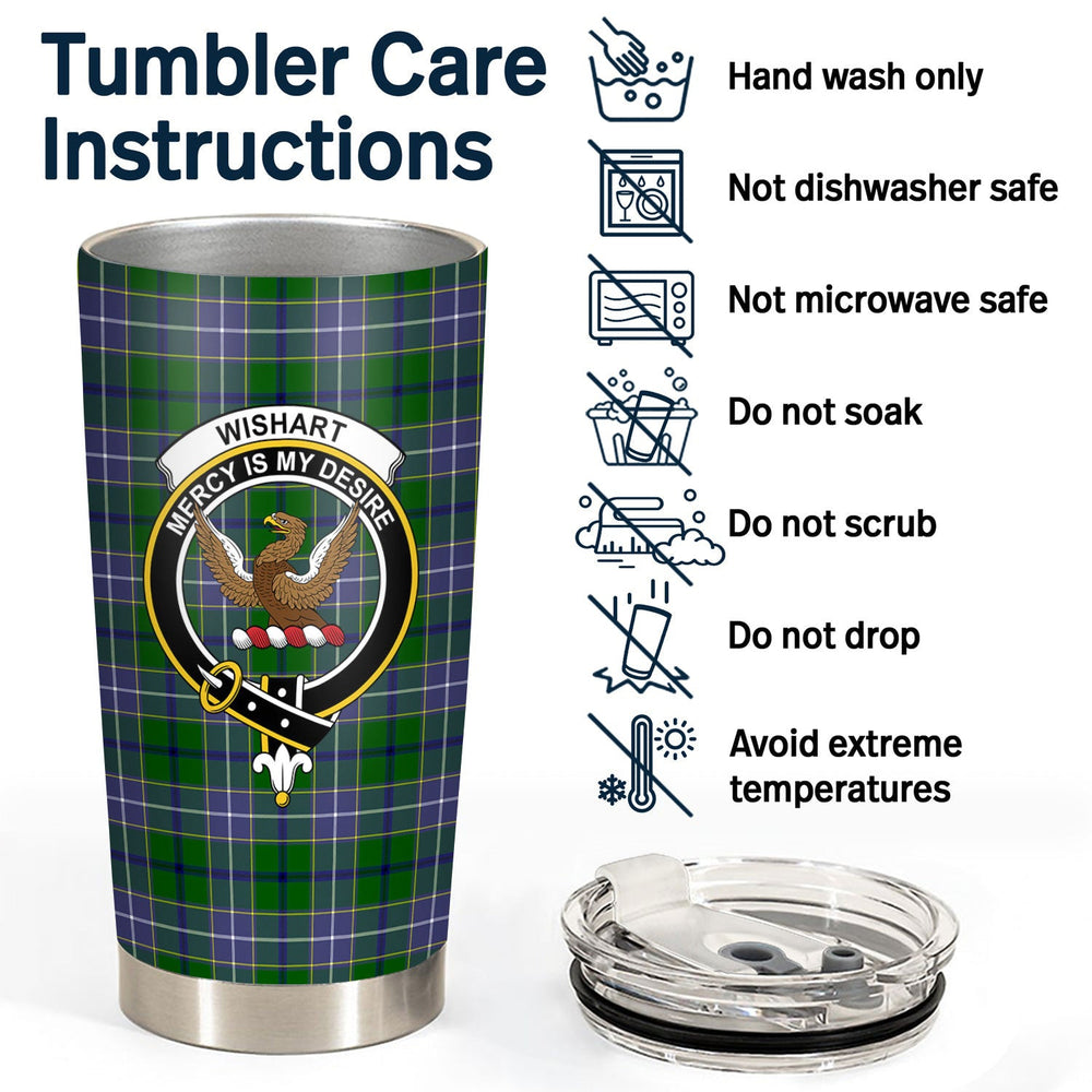 Clan Wishart Hunting Tartan Crest Tumbler CS99 Clan Wishart Tartan Today   