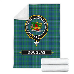 Clan Douglas Tartan Crest Blanket 3 Sizes XJ22 Clan Douglas Tartan Today   