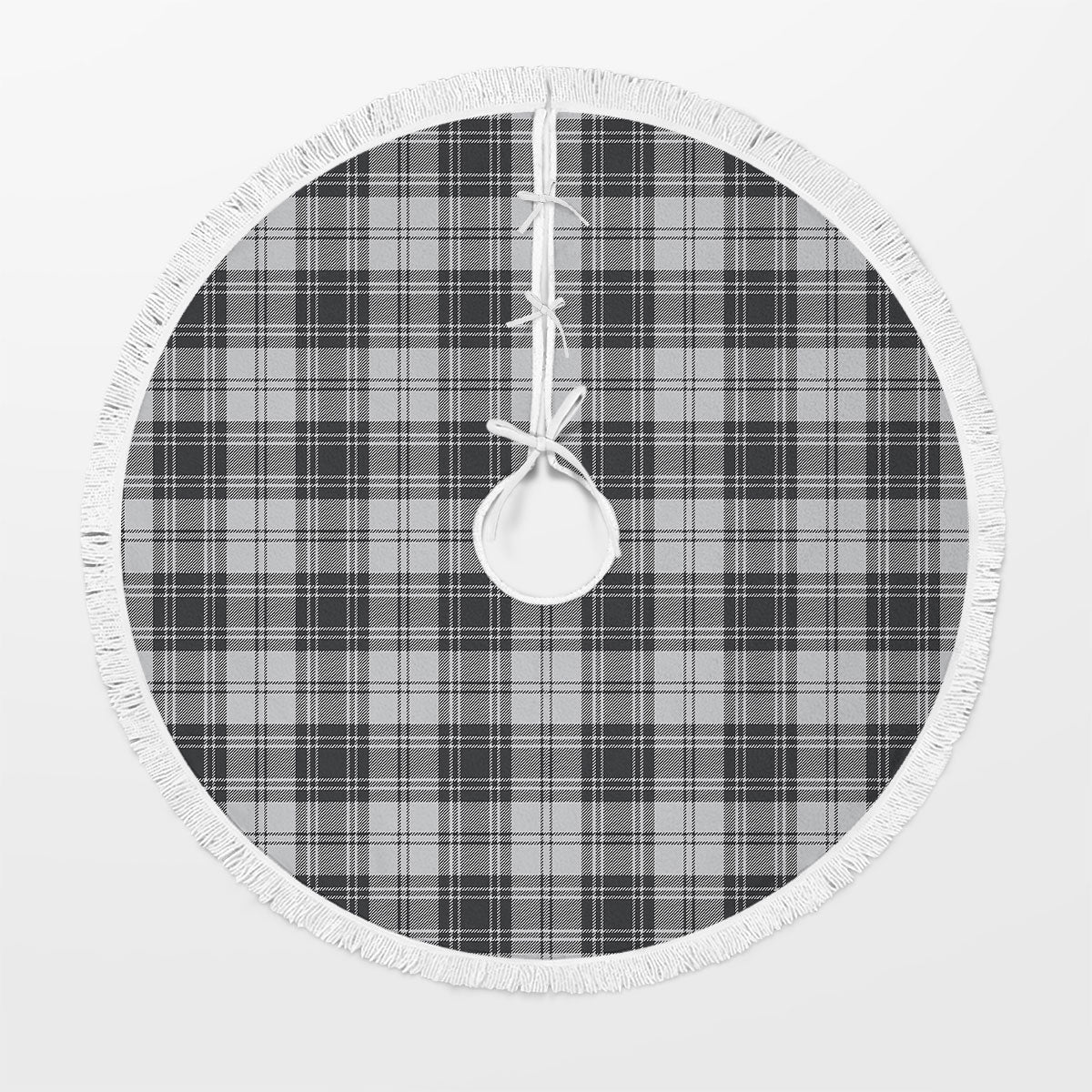 Clan Douglas Grey Modern Tartan Christmas Tree Skirt SM71 Douglas Grey Modern Tartan Tartan Christmas   