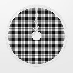 Clan MacFarlane Black _ White Tartan Christmas Tree Skirt LH80 MacFarlane Black _ White Tartan Tartan Christmas   