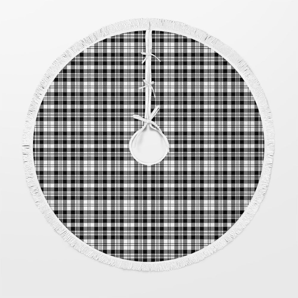 Clan Scott Black & White Modern Tartan Christmas Tree Skirt SA85 Scott Black & White Modern Tartan Tartan Christmas   