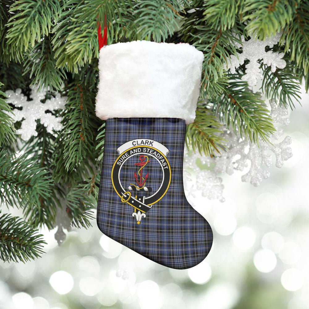 Clan Clark Modern Tartan Crest Christmas Stocking MV53 Clark Modern Tartan Tartan Stocking   