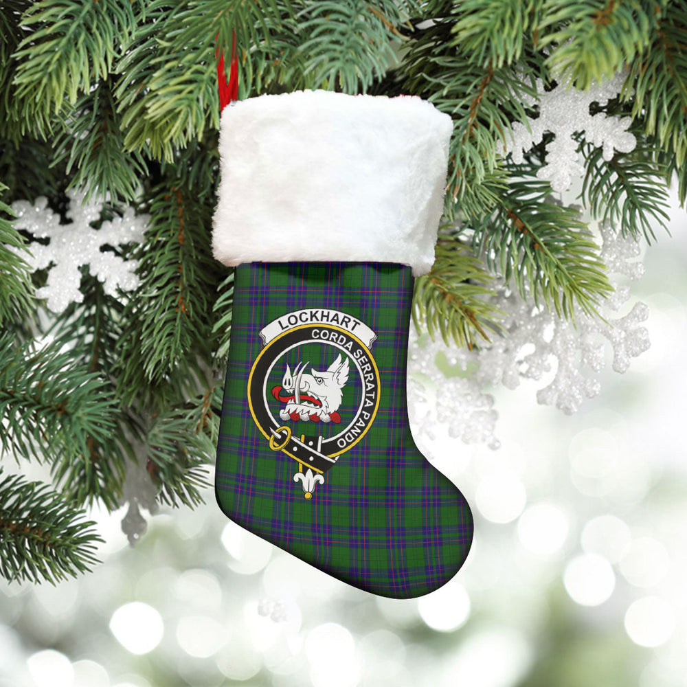Clan Lockhart Modern Tartan Crest Christmas Stocking MG62 Lockhart Modern Tartan Tartan Stocking   