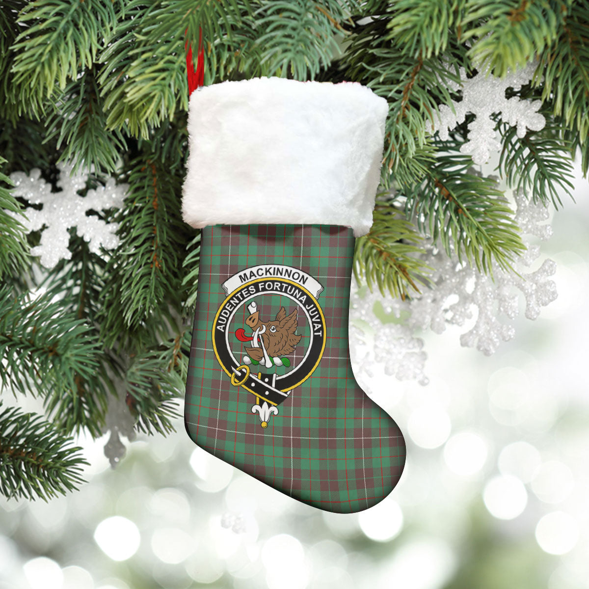 Clan MacKinnon Hunting Ancient Tartan Crest Christmas Stocking BV83 MacKinnon Hunting Ancient Tartan Tartan Stocking   