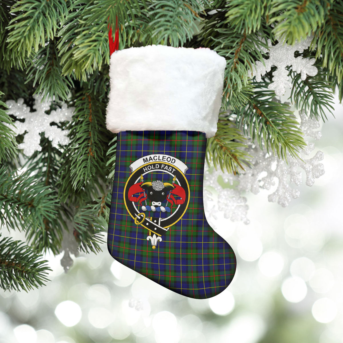Clan MacLeod of Harris Modern Tartan Crest Christmas Stocking SA55 MacLeod of Harris Modern Tartan Tartan Stocking   