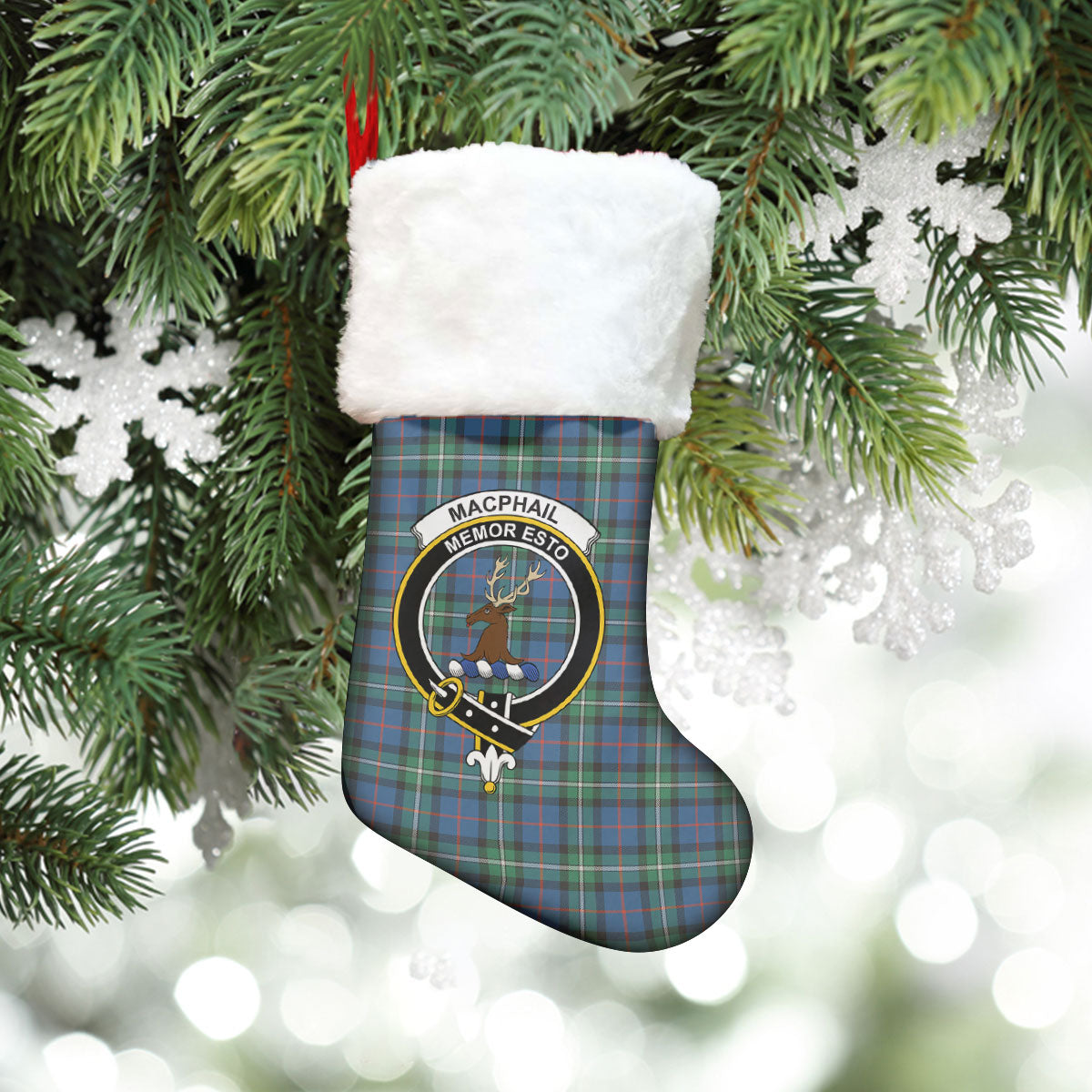 Clan MacPhail Hunting Ancient Tartan Crest Christmas Stocking NZ10 MacPhail Hunting Ancient Tartan Tartan Stocking   