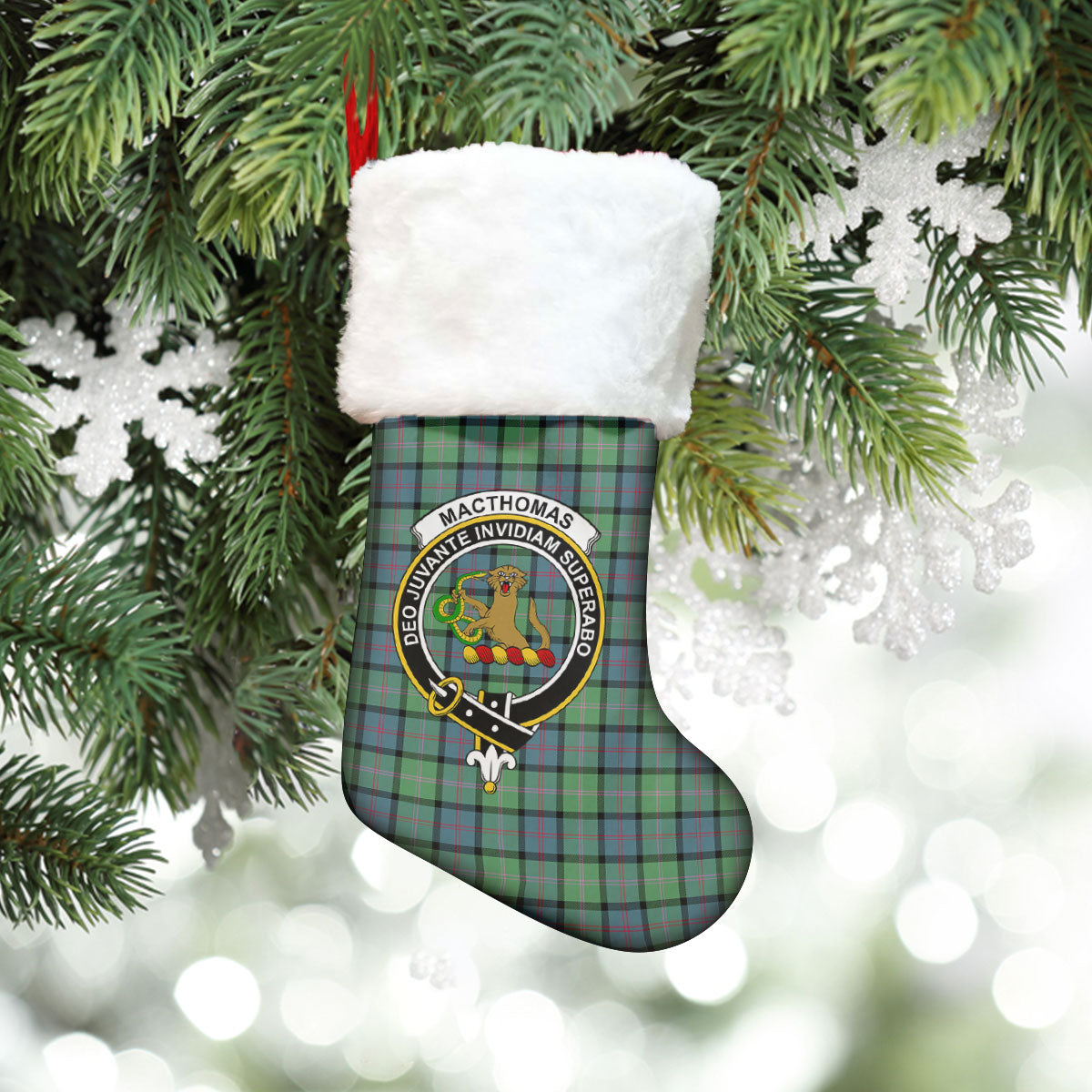 Clan MacThomas Ancient Tartan Crest Christmas Stocking VN43 MacThomas Ancient Tartan Tartan Stocking   
