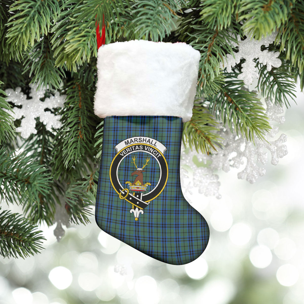 Clan Marshall Tartan Crest Christmas Stocking EK60 Marshall Tartan Tartan Stocking   