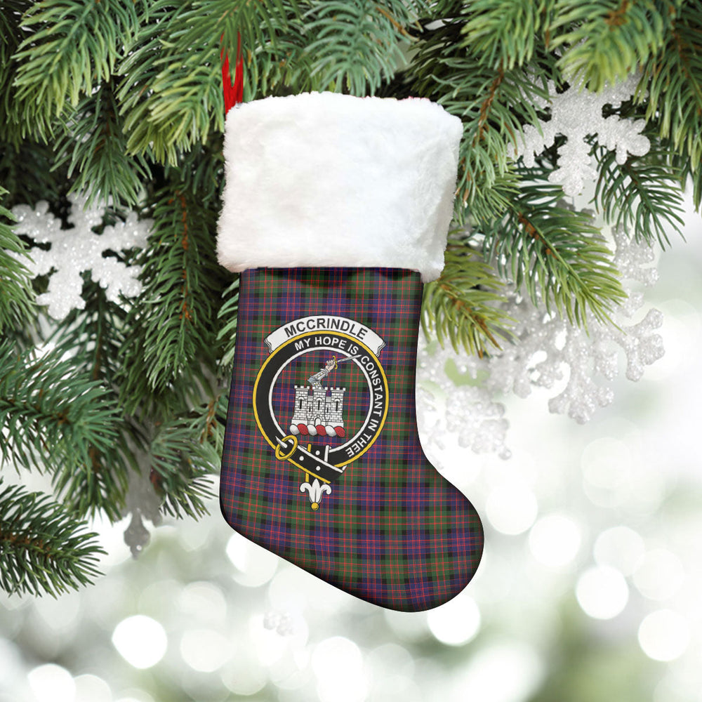 Clan McCrindle Tartan Crest Christmas Stocking EW93 McCrindle Tartan Tartan Stocking   