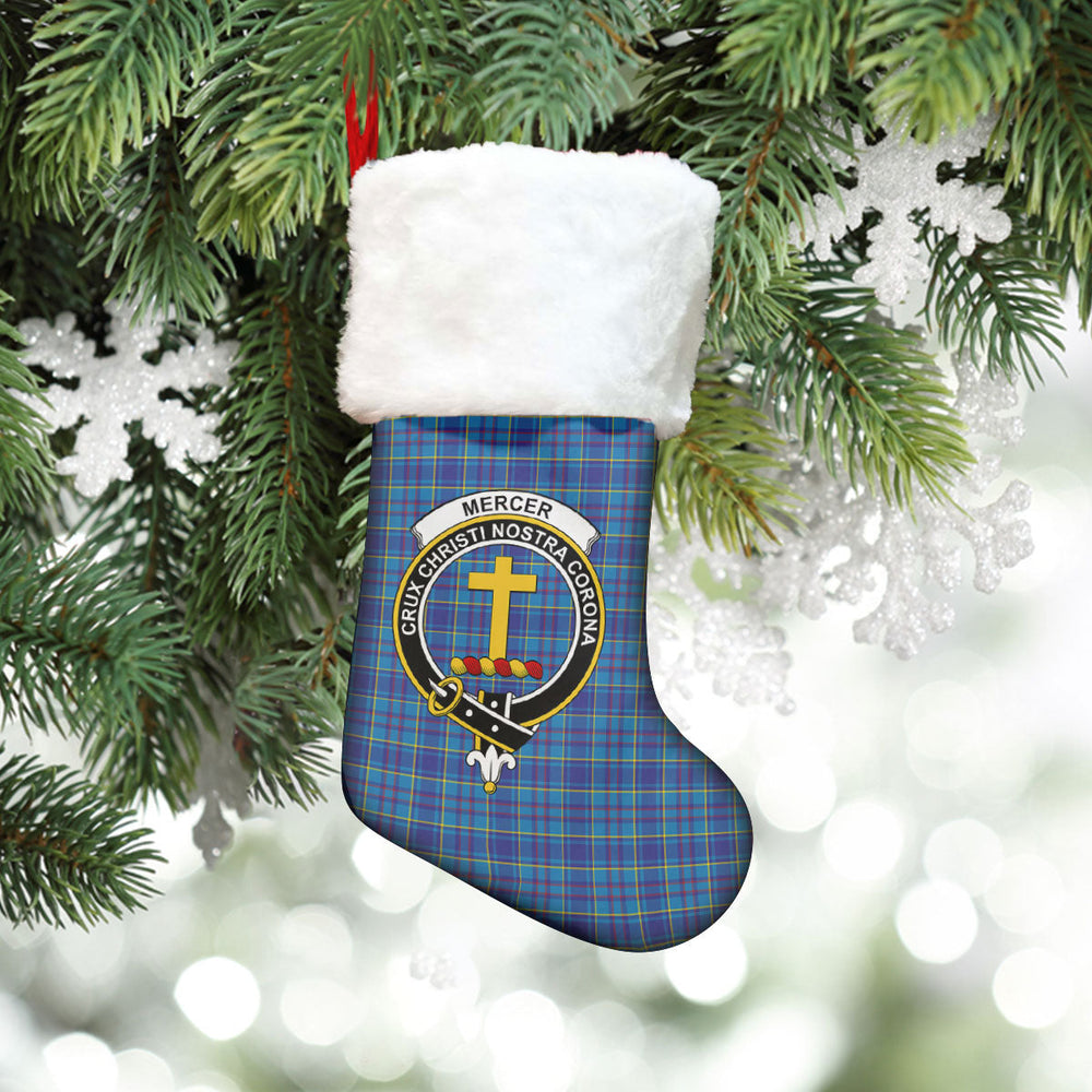 Clan Mercer Modern Tartan Crest Christmas Stocking IJ95 Mercer Modern Tartan Tartan Stocking   