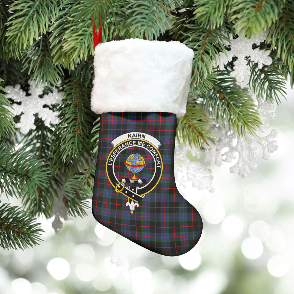 Clan Nairn Tartan Crest Christmas Stocking TA61 Nairn Tartan Tartan Stocking   