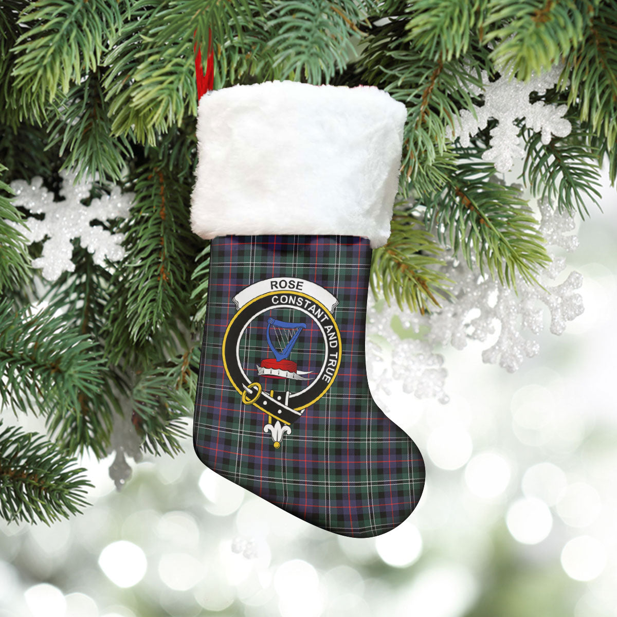 Clan Rose Hunting Modern Tartan Crest Christmas Stocking BT36 Rose Hunting Modern Tartan Tartan Stocking   