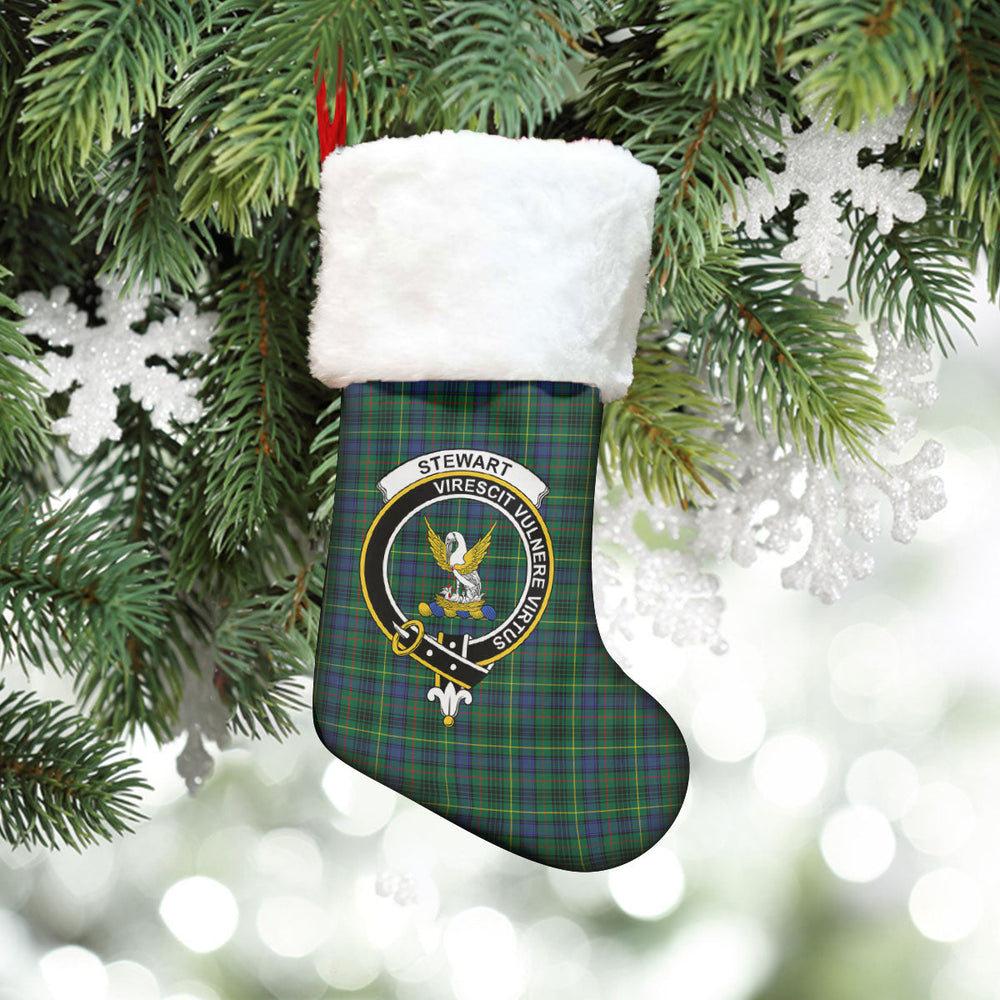 Clan Stewart Hunting Modern Tartan Crest Christmas Stocking BW44 Stewart Hunting Modern Tartan Tartan Stocking   