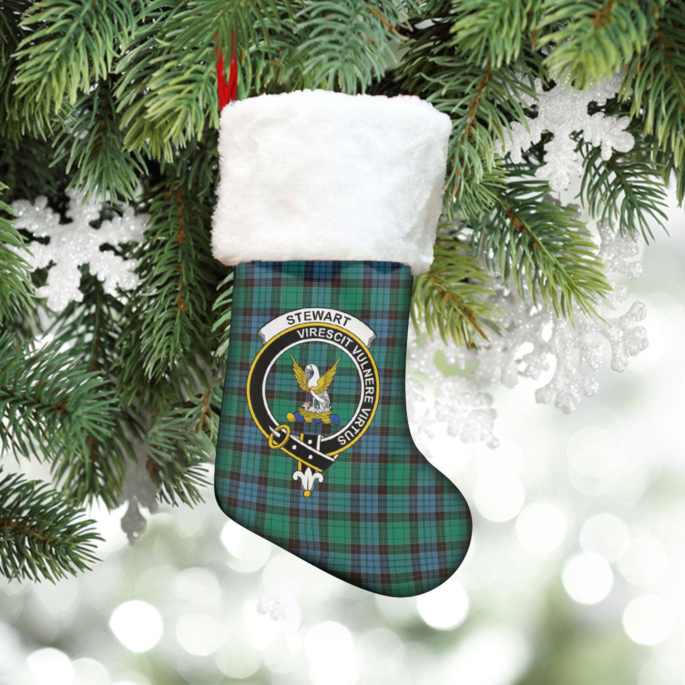 Clan Stewart Old Ancient Tartan Crest Christmas Stocking SB76 Stewart Old Ancient Tartan Tartan Stocking   