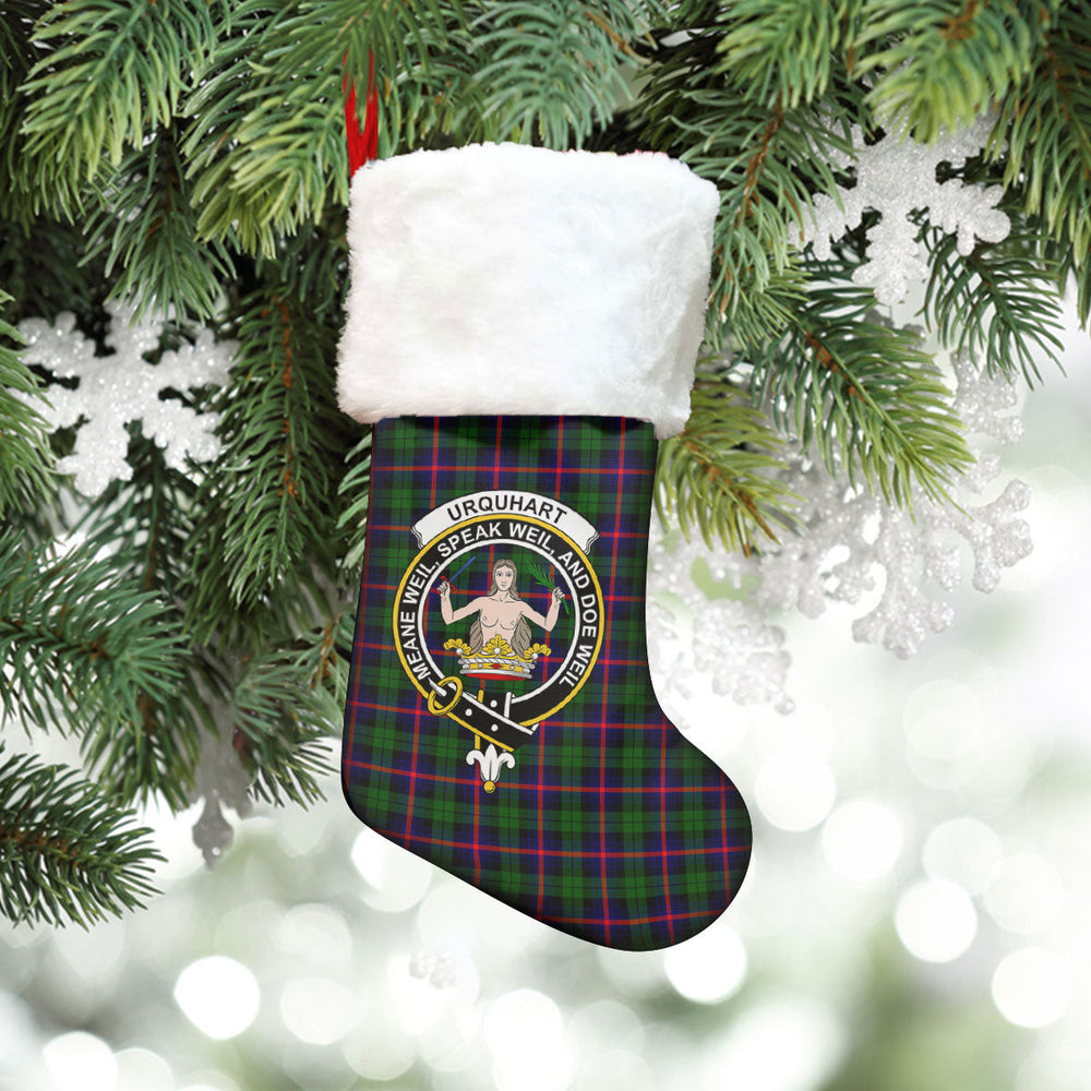 Clan Urquhart Modern Tartan Crest Christmas Stocking BQ36 Urquhart Modern Tartan Tartan Stocking   