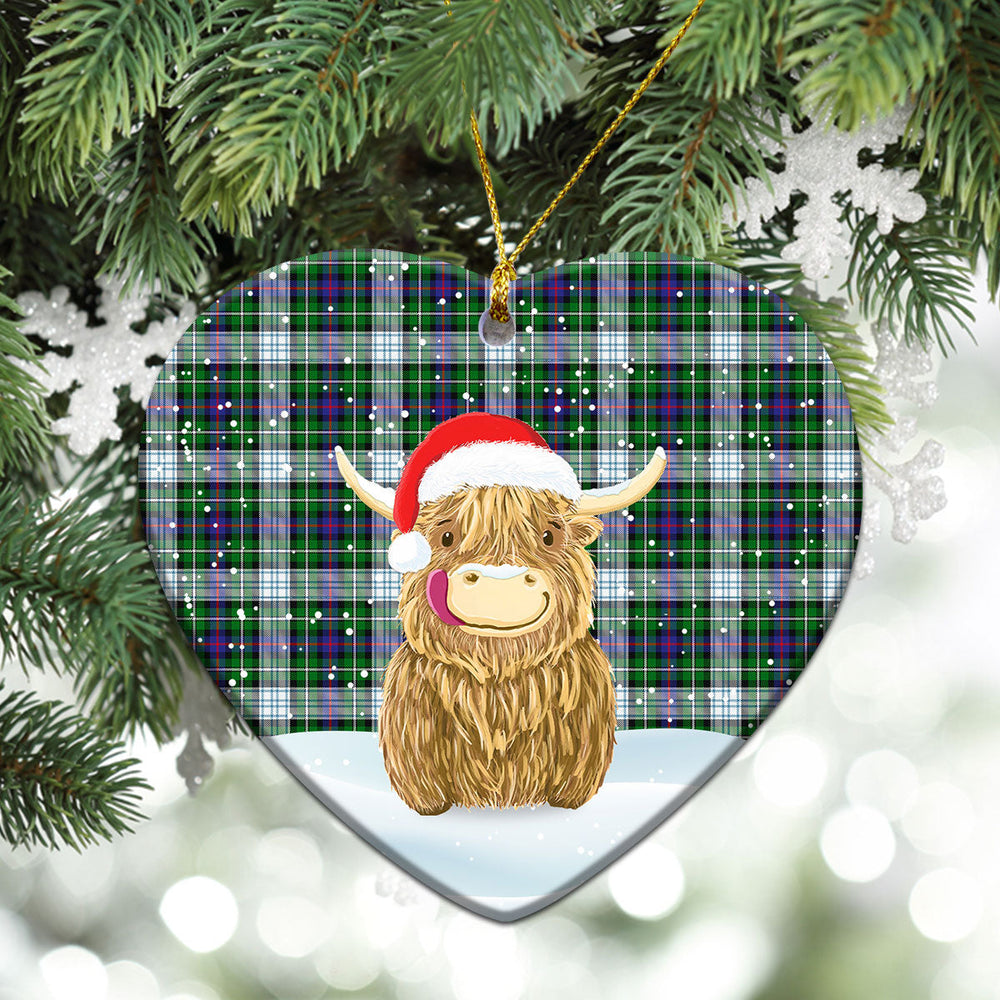 Clan MacKenzie Dress Modern Tartan Christmas Ceramic Ornament Highland Cows Style YW42 MacKenzie Dress Modern Tartan Tartan Ornament   