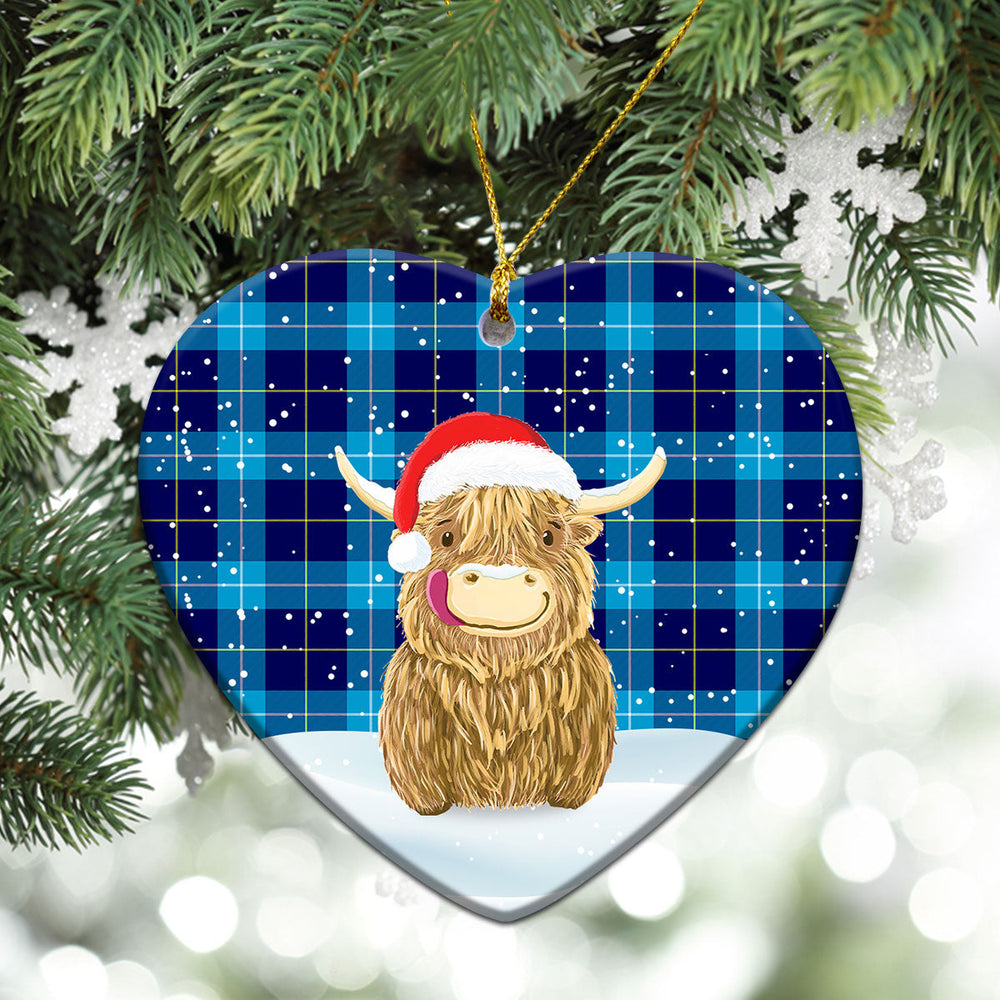 Clan McKerrell Tartan Christmas Ceramic Ornament Highland Cows Style SH78 McKerrell Tartan Tartan Ornament   