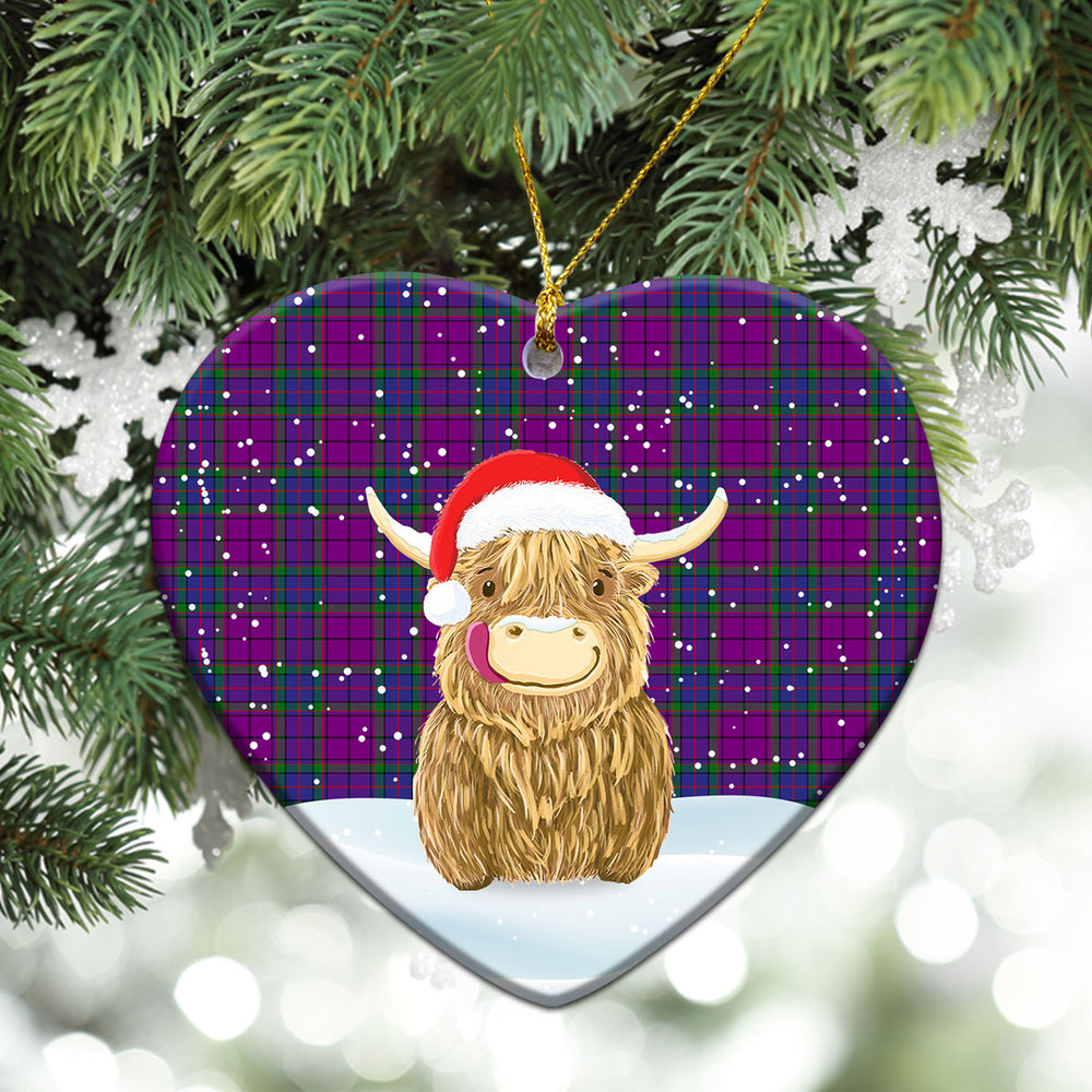 Clan Wardlaw Modern Tartan Christmas Ceramic Ornament Highland Cows Style YJ95 Wardlaw Modern Tartan Tartan Ornament   