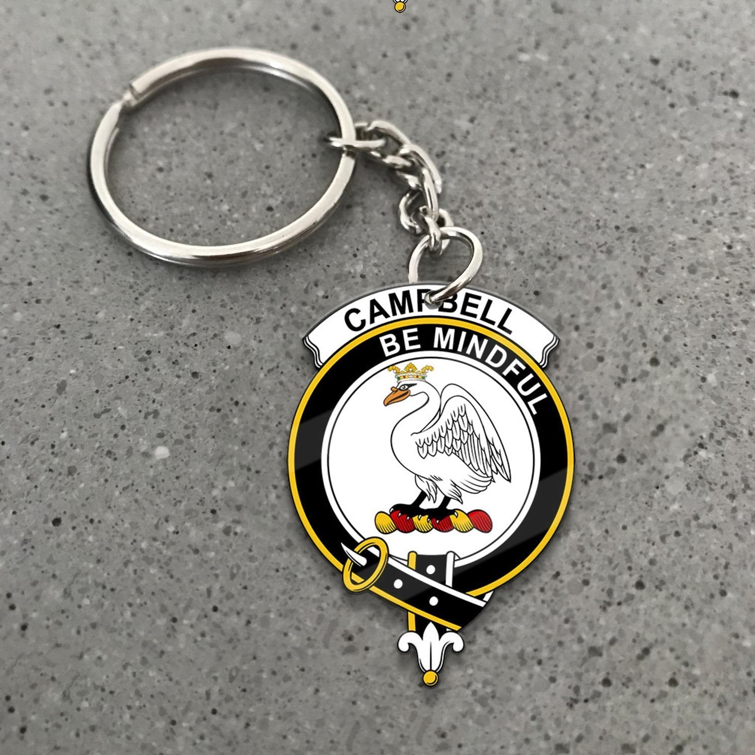 Clan Campbell Tartan Crest Keychain ON13 Clan Campbell Tartan Today   