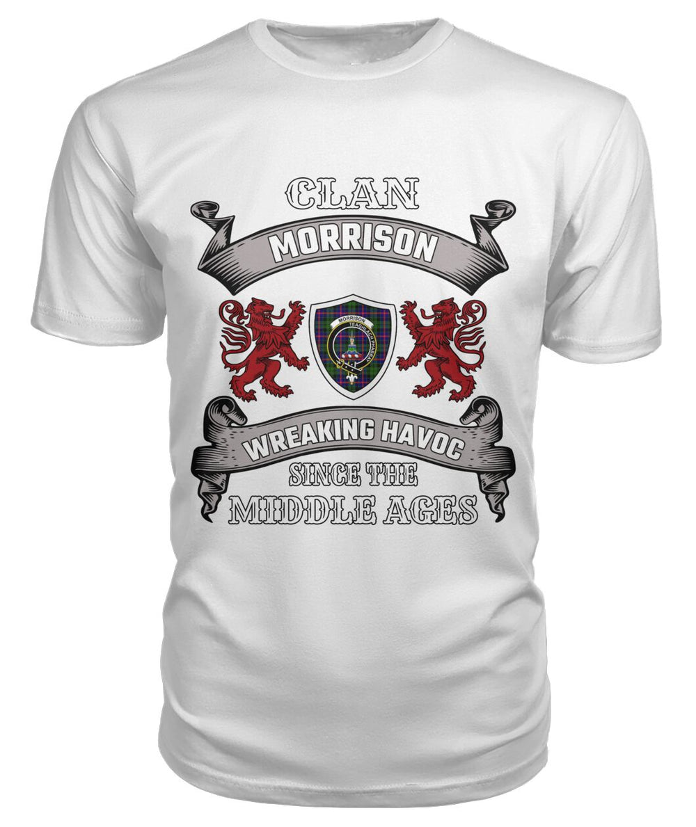 Clan Morrison Family Tartan 2D T-ShirtHP39 Morrison Tartan 2D T-Shirt Tartan T-Shirt White S Morrison Tartan 2D T-Shirt