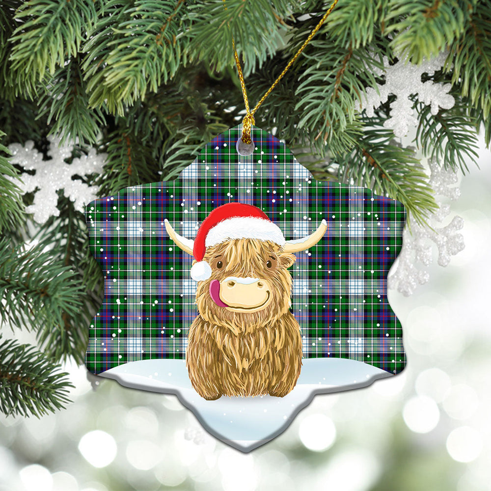 Clan MacKenzie Dress Modern Tartan Christmas Ceramic Ornament Highland Cows Style YW42 MacKenzie Dress Modern Tartan Tartan Ornament   