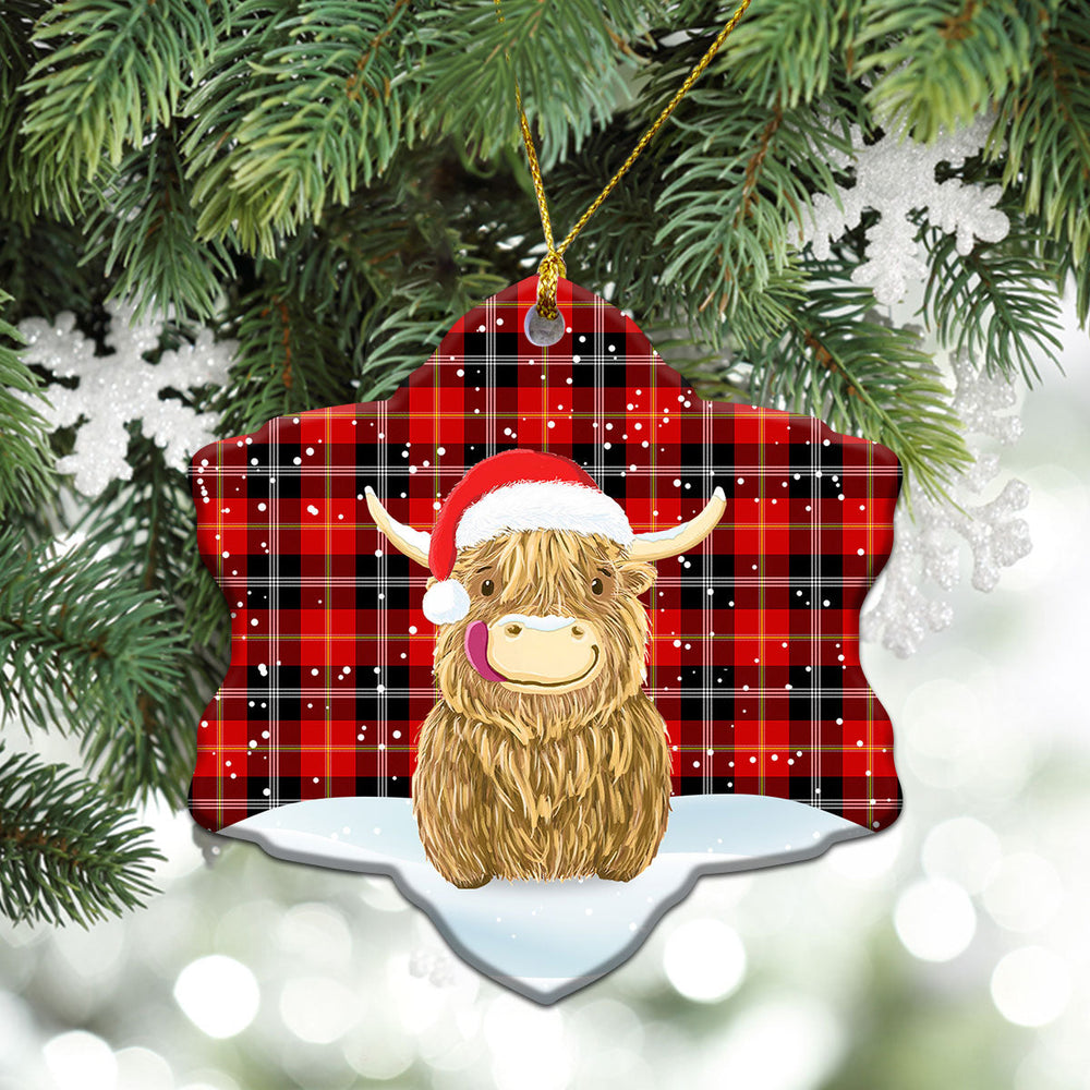 Clan Marjoribanks Tartan Christmas Ceramic Ornament Highland Cows Style JI89 Marjoribanks Tartan Tartan Ornament   