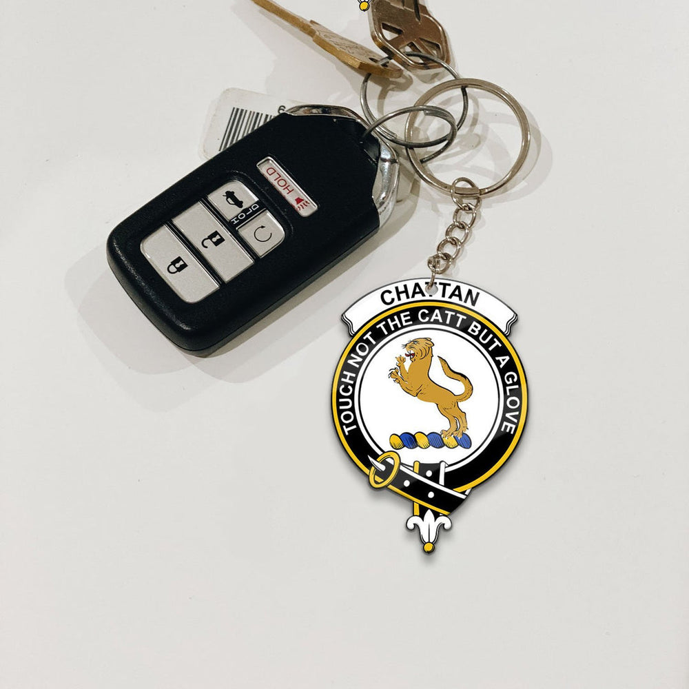 Clan Chattan Tartan Crest Keychain AF25 Clan Chattan Tartan Today   