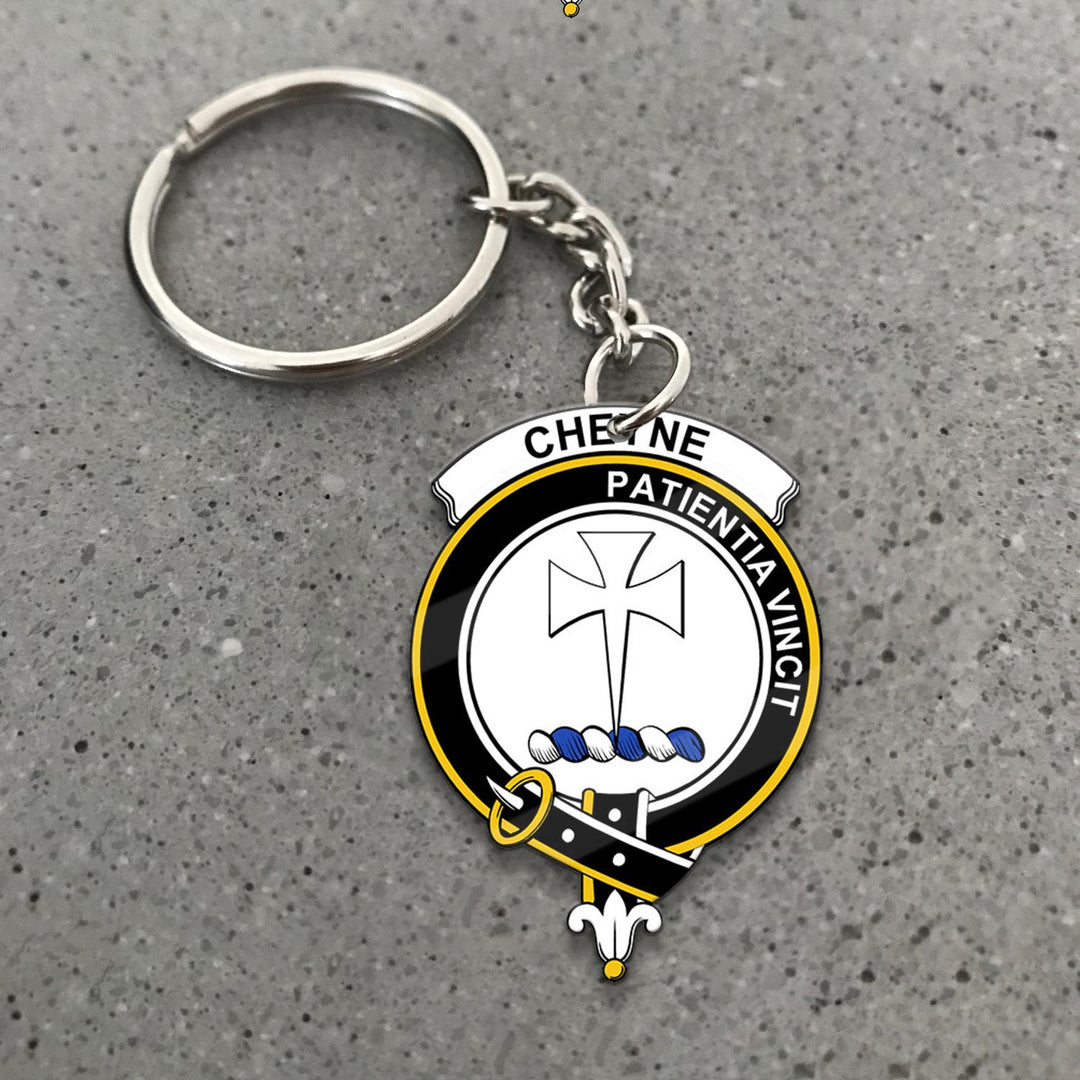 Clan Cheyne Tartan Crest Keychain GK54 Clan Cheyne Tartan Today   