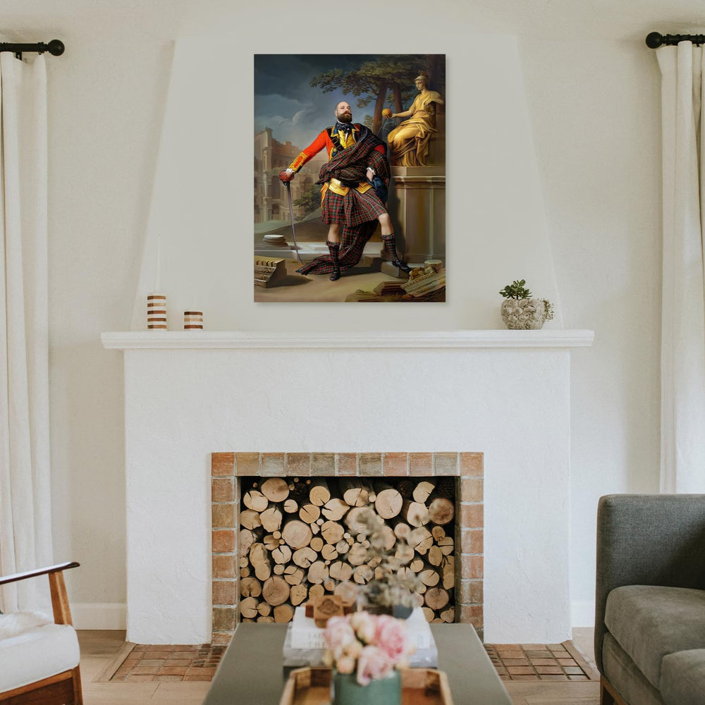 Turn Me Royal Personalized Portrait from Your Photo, Custom Tartan. Custom Canvas Wall Art as Gift for Men  Tartan Today   