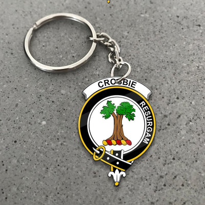 Clan Crosbie Tartan Crest Keychain