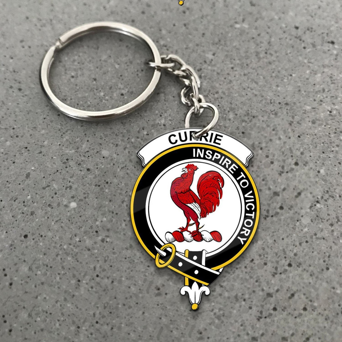Clan Currie Tartan Crest Keychain DT30 Clan Currie Tartan Today   