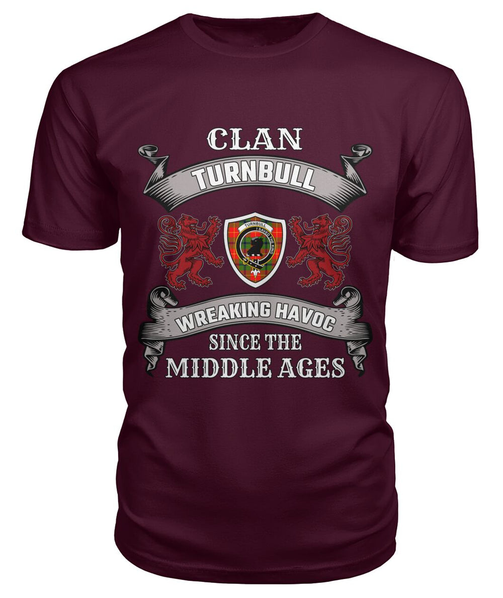 Clan Turnbull Family Tartan 2D T-shirt OL95 Turnbull Tartan Clan Tartan T-Shirt Maroon S Turnbull Tartan Clan