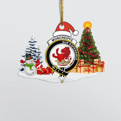 Clan Moncrieffe Crest Tartan Acrylic Christmas Ornament UD47