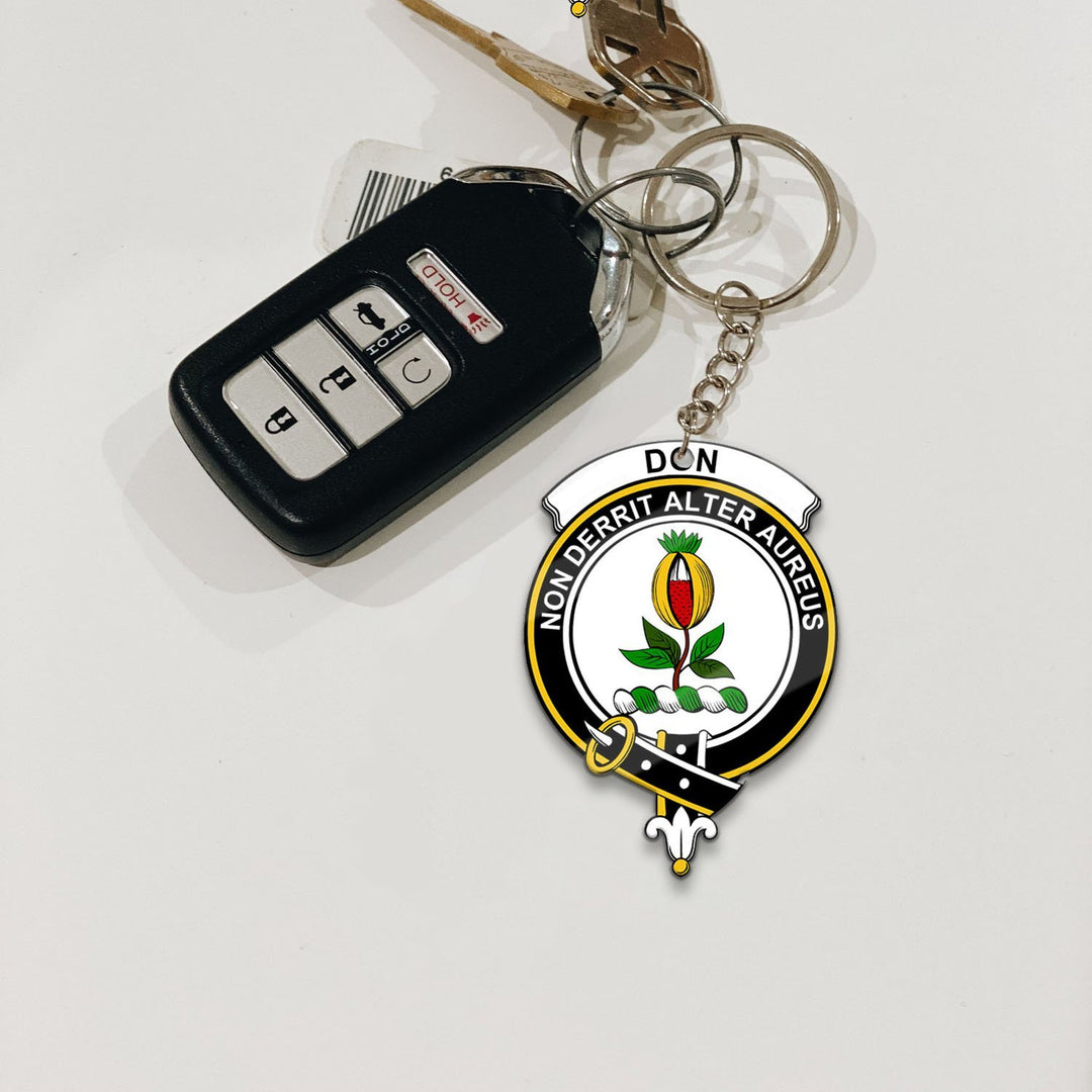 Clan Don Tartan Crest Keychain GD53 Clan Don Tartan Today   
