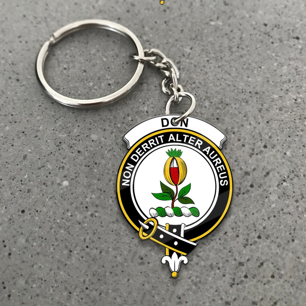 Clan Don Tartan Crest Keychain GD53 Clan Don Tartan Today   