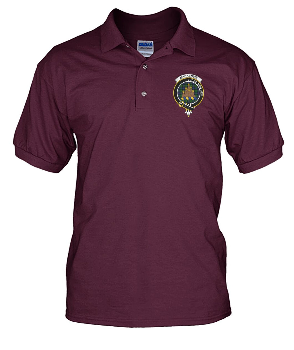 Clan Mackenzie Family Crest Polo T-Shirt VS VA90 Mackenzie Tartan VS Tartan Polo   