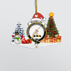 Clan Macmillan Crest Tartan Acrylic Christmas Ornament IS70 Macmillan Tartan Tartan Christmas   