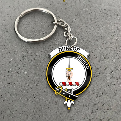 Clan Dunlop Tartan Crest Keychain IH45