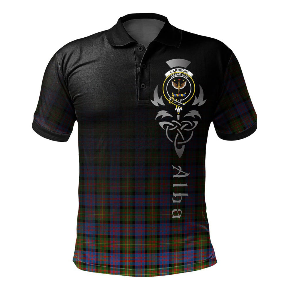 Clan Carnegie Ancient Tartan Polo Shirt - Alba Celtic Style LG35 Carnegie Ancient Tartan Tartan Polo   