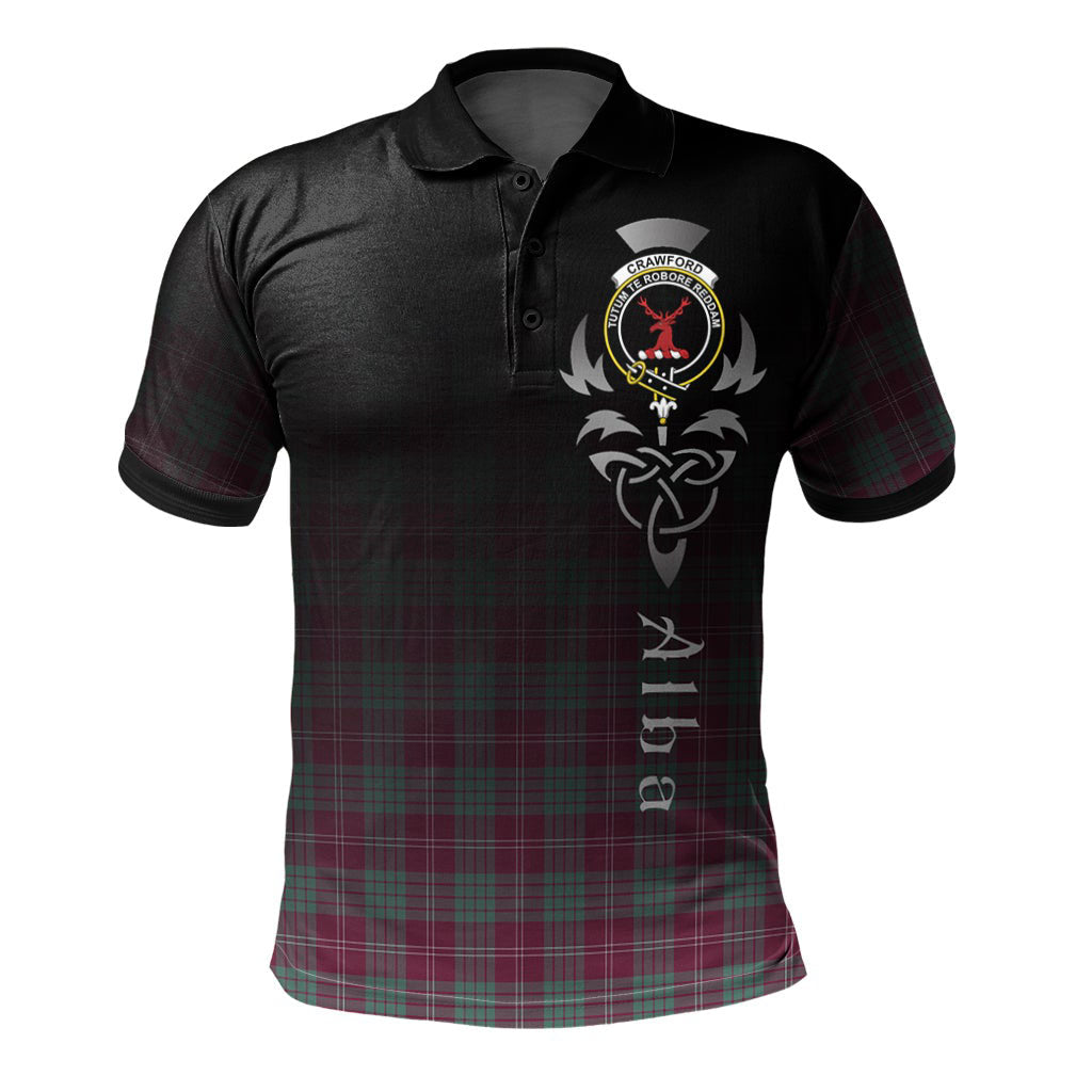 Clan Crawford Ancient Tartan Polo Shirt - Alba Celtic Style SX11 Crawford Ancient Tartan Tartan Polo   
