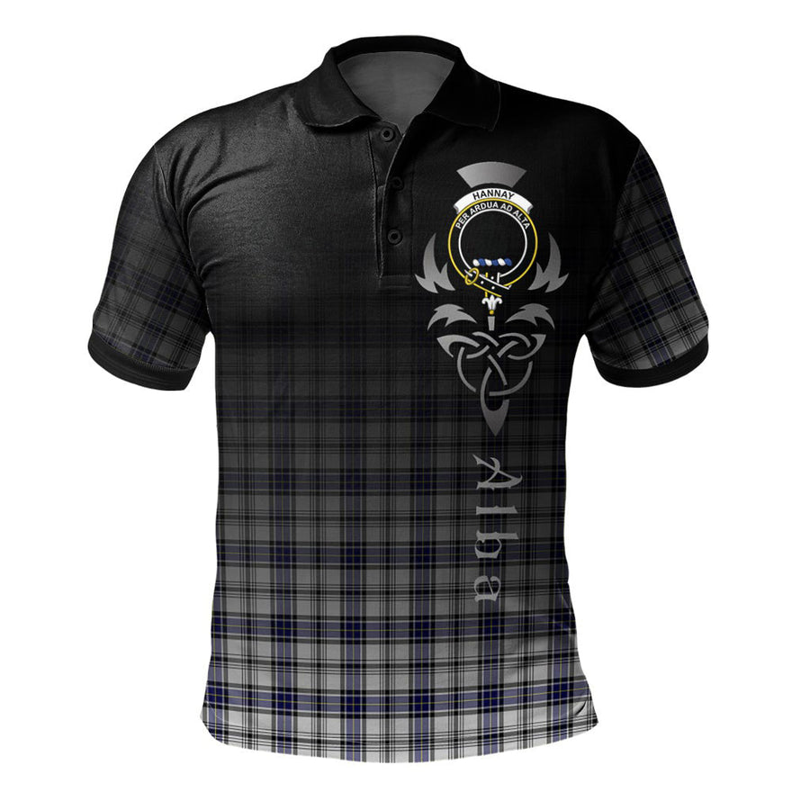 Clan Hannay Modern Tartan Polo Shirt - Alba Celtic Style UD70 Hannay Modern Tartan Tartan Polo   