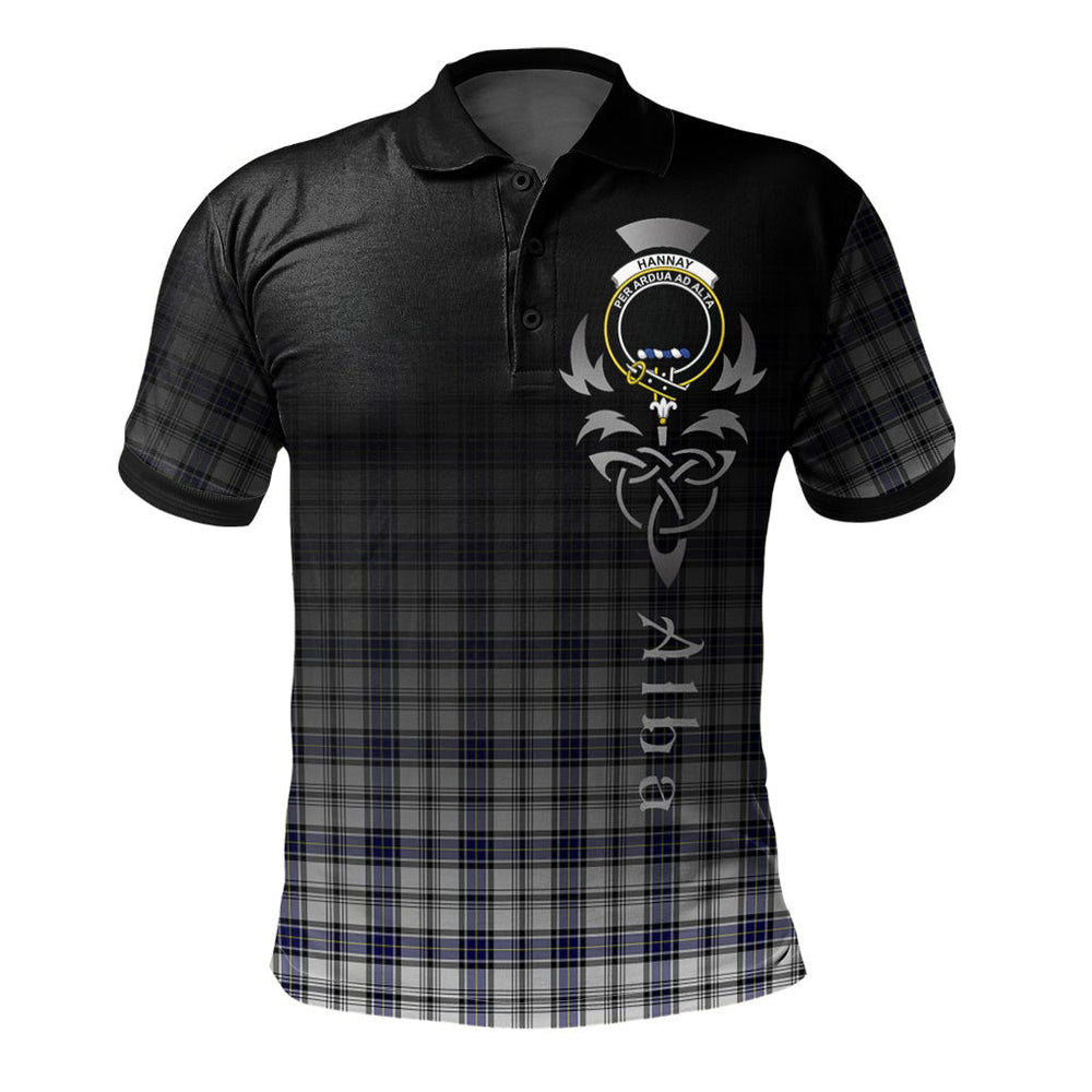 Clan Hannay Modern Tartan Polo Shirt - Alba Celtic Style UD70 Hannay Modern Tartan Tartan Polo   