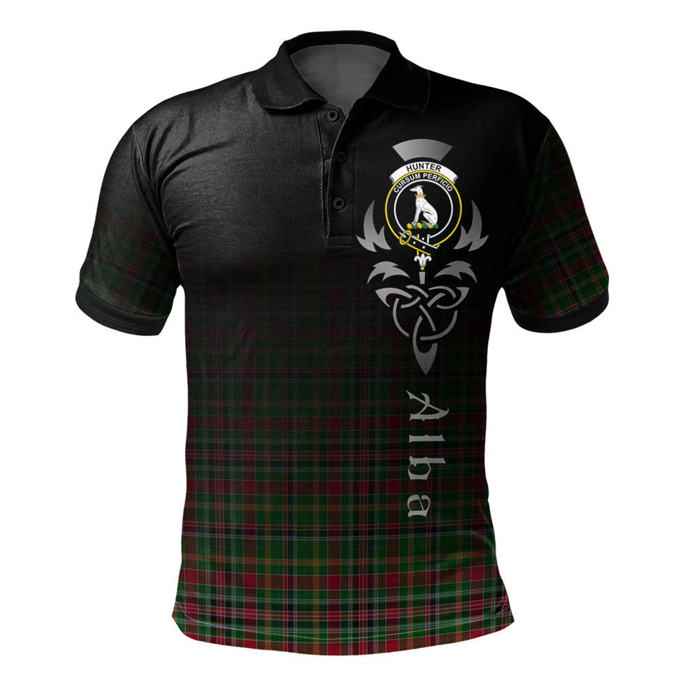 Clan Hunter Wilsons Tartan Polo Shirt - Alba Celtic Style FH86 Hunter Wilsons Tartan Tartan Polo   
