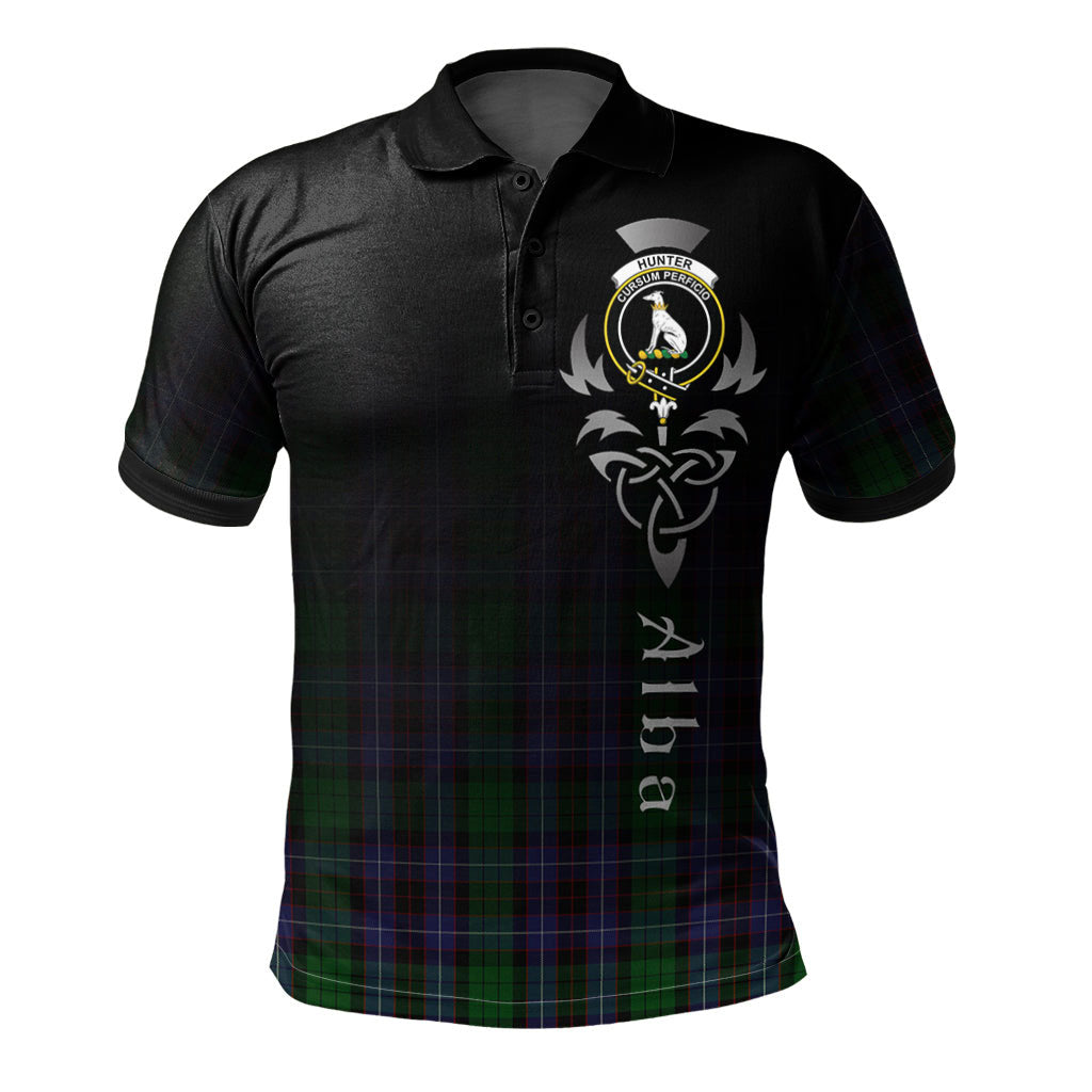Clan Hunter of Peebleshire Tartan Polo Shirt - Alba Celtic Style ZH16 Hunter of Peebleshire Tartan Tartan Polo   