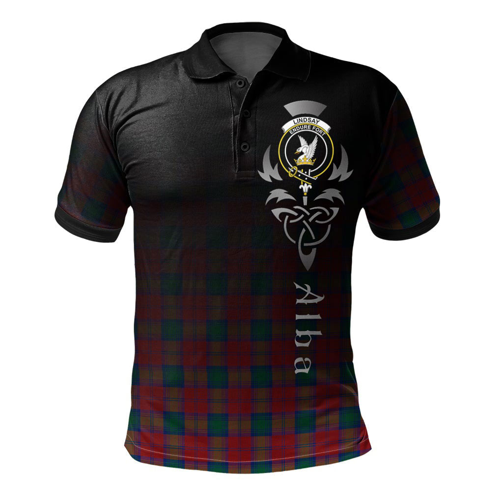 Clan Lindsay Modern Tartan Polo Shirt - Alba Celtic Style WU49 Lindsay Modern Tartan Tartan Polo   