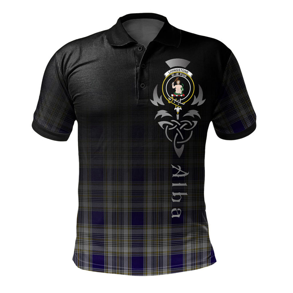 Clan Livingston (MacLea) Dress Tartan Polo Shirt - Alba Celtic Style CX91 Livingston (MacLea) Dress Tartan Tartan Polo   